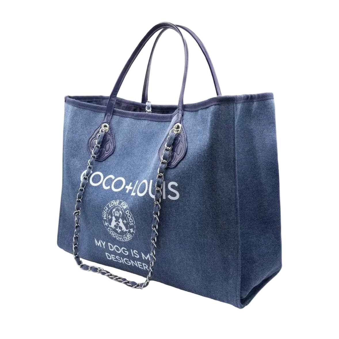 COCO + LOUIS "et voilà! Denim-Bag" mit Deinem Hund - personalisierbar