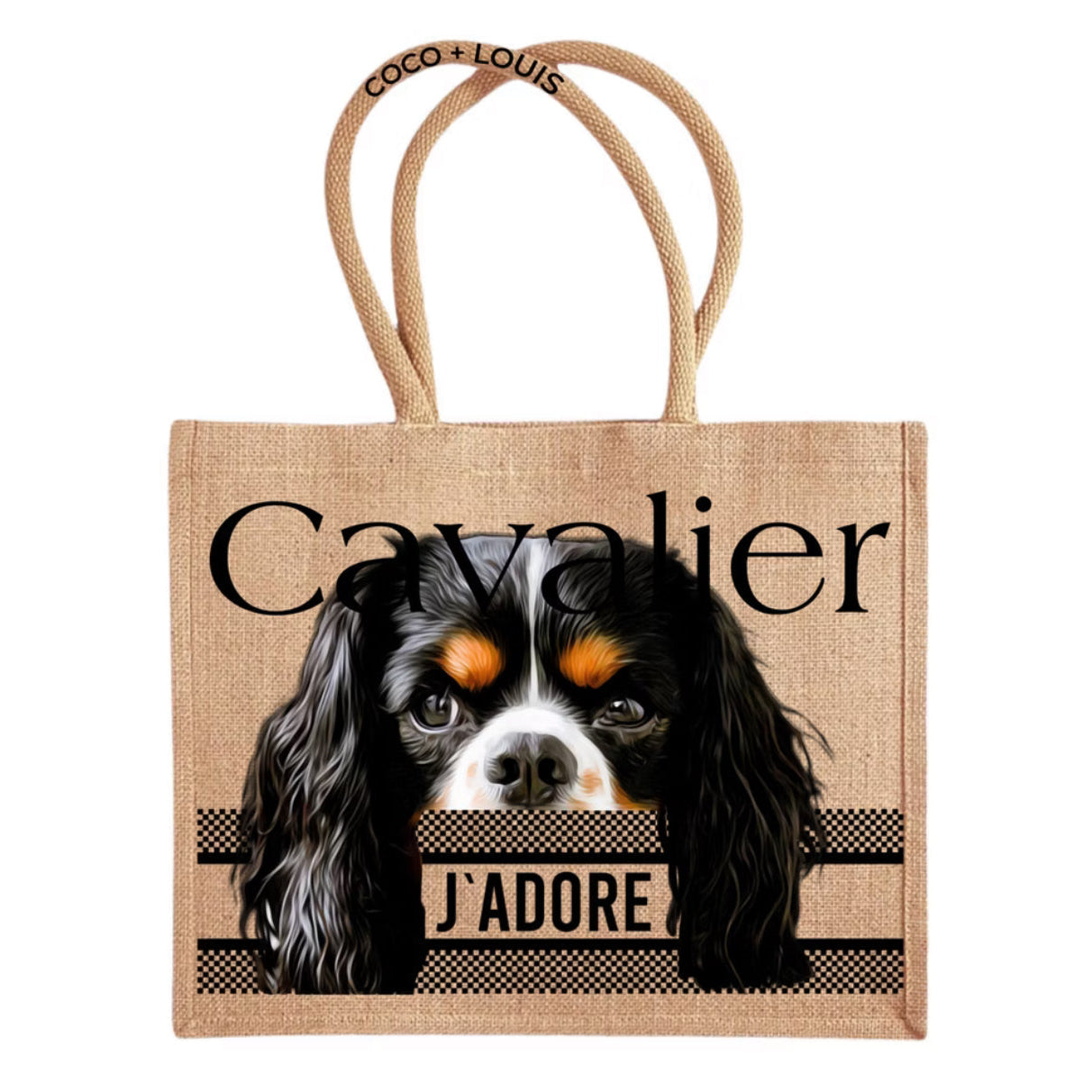COCO + LOUIS Shopper mit Hundemotiv Cavalier