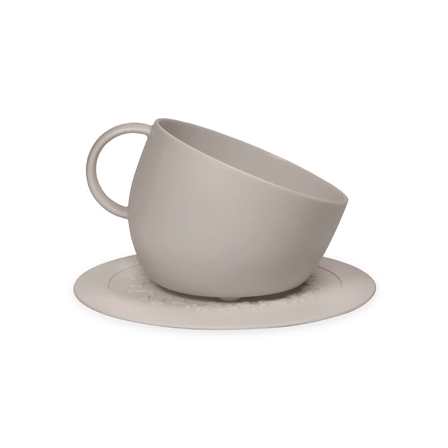 Designernapf Set Cup & Plate in Taupe