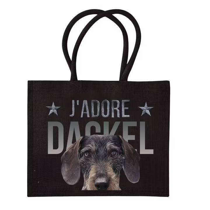 COCO + LOUIS Black Edition Shopper mit verschiedenen Hundemotiven