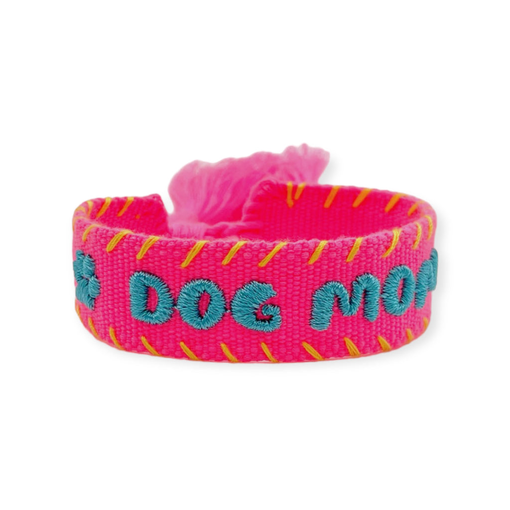 Statement Armband DOG MOM Pink