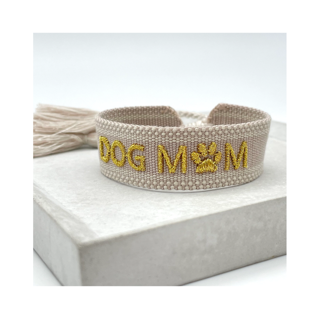 Dekobild Statement Armband DOG MOM Nude Gold - LOVIN'DOG
