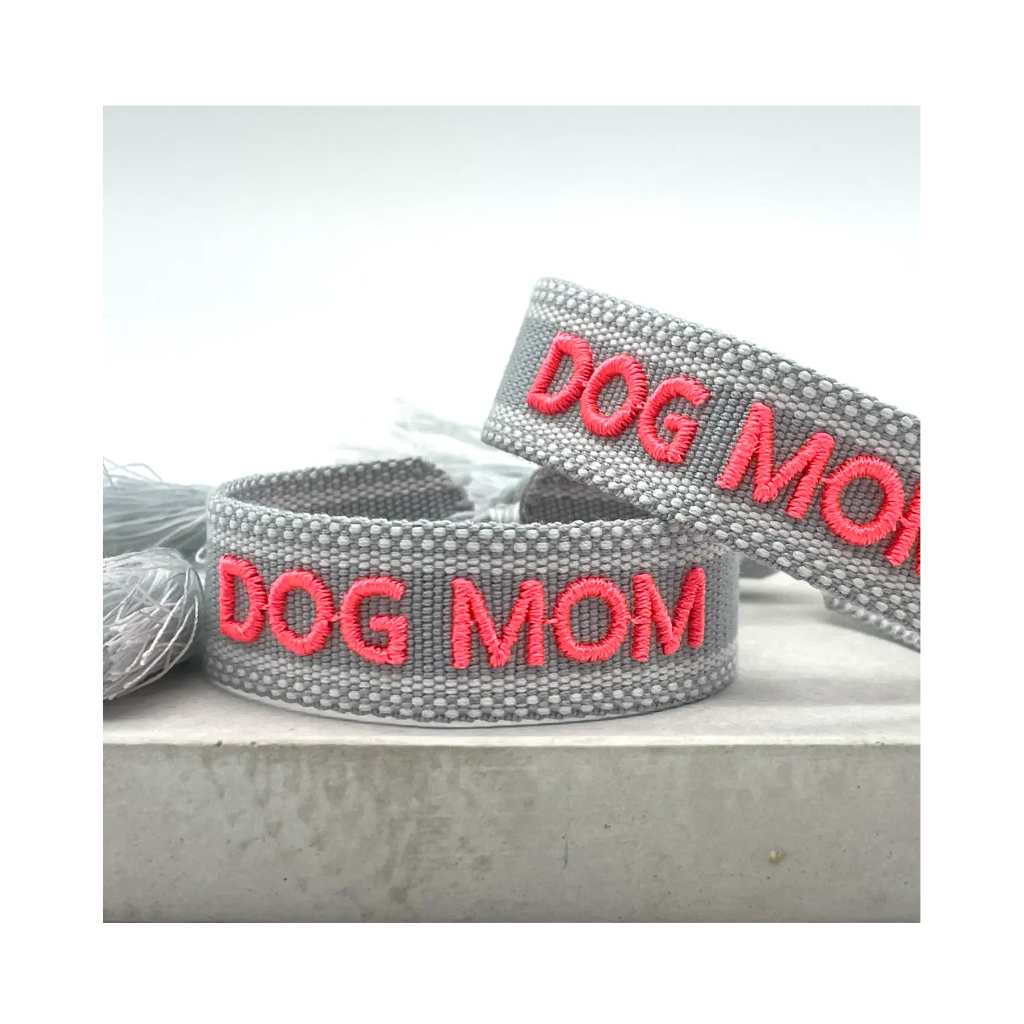 Moodbild Statement Armband DOG MOM Grey - LOVIN'DOG