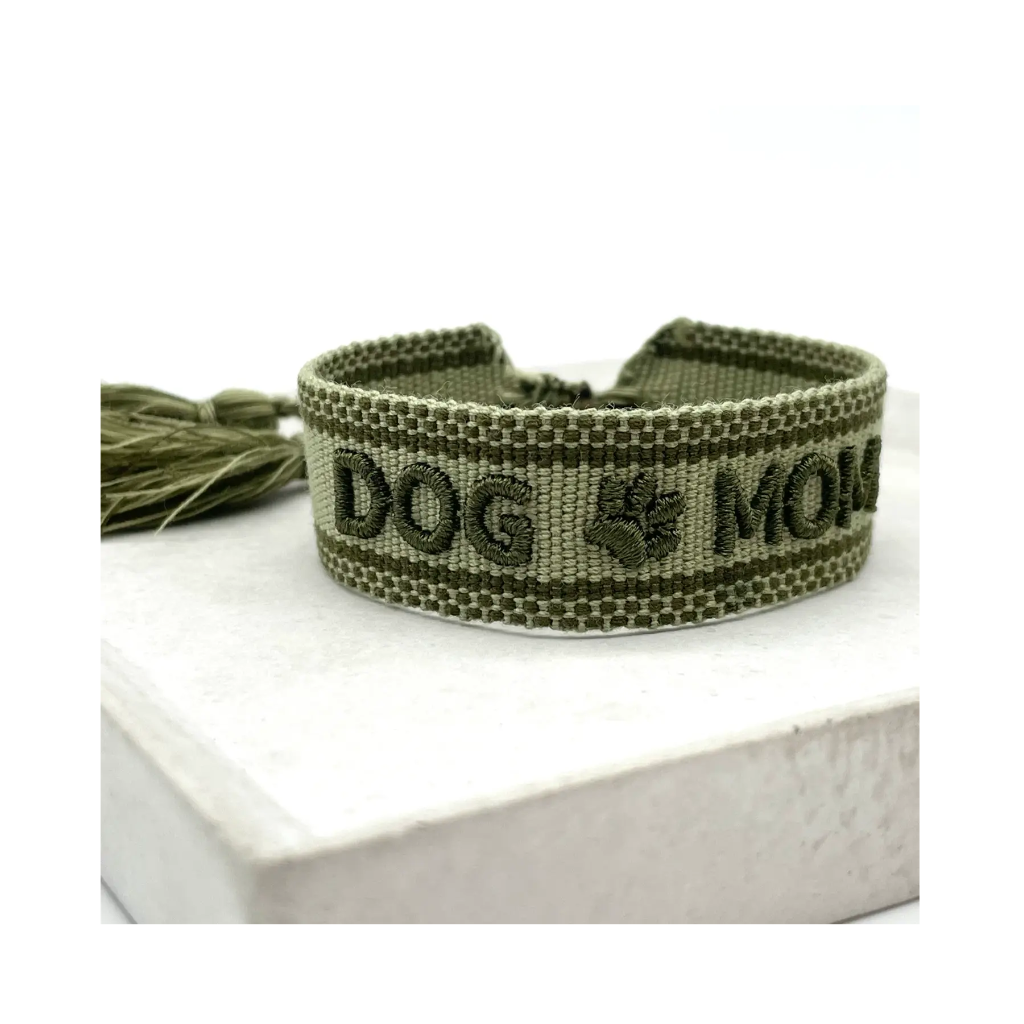 Statement Armband DOG MOM Oliv - LOVIN'DOG
