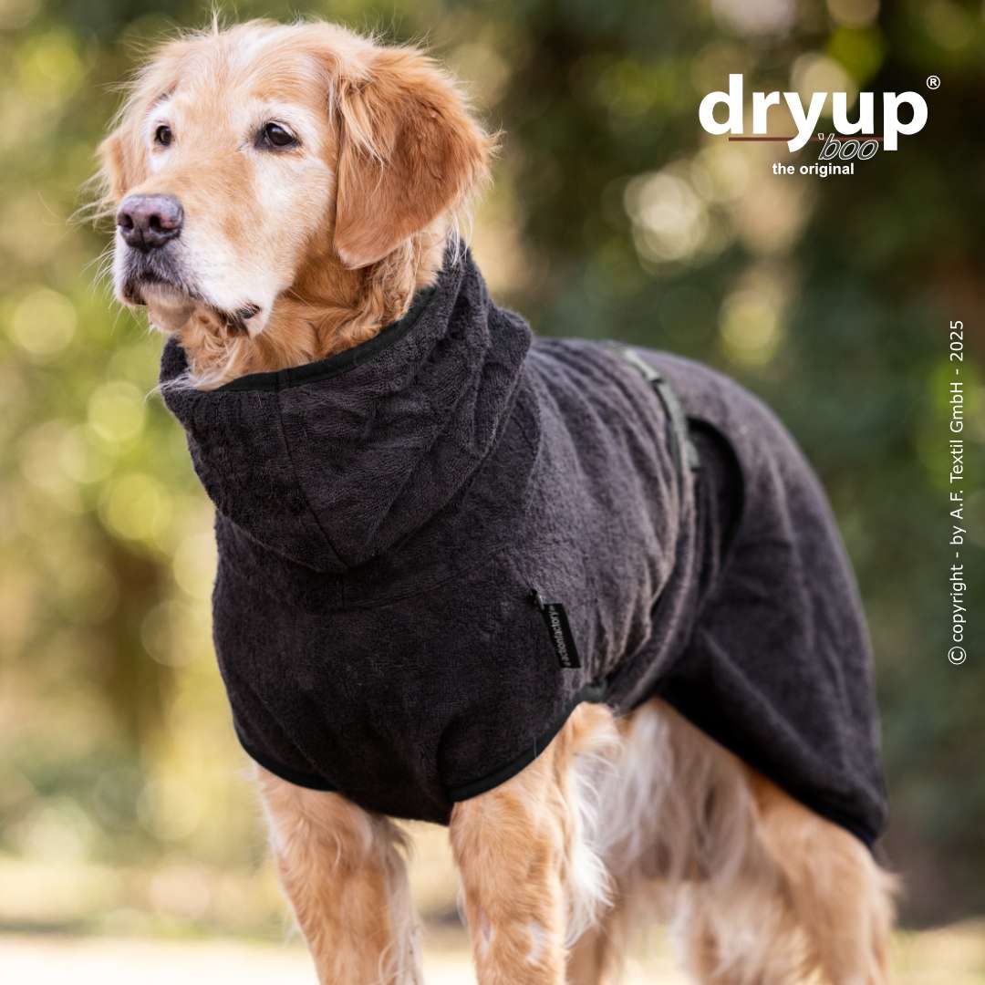 Hundebademantel DRYUP Cape BAMBOO Dark Grey