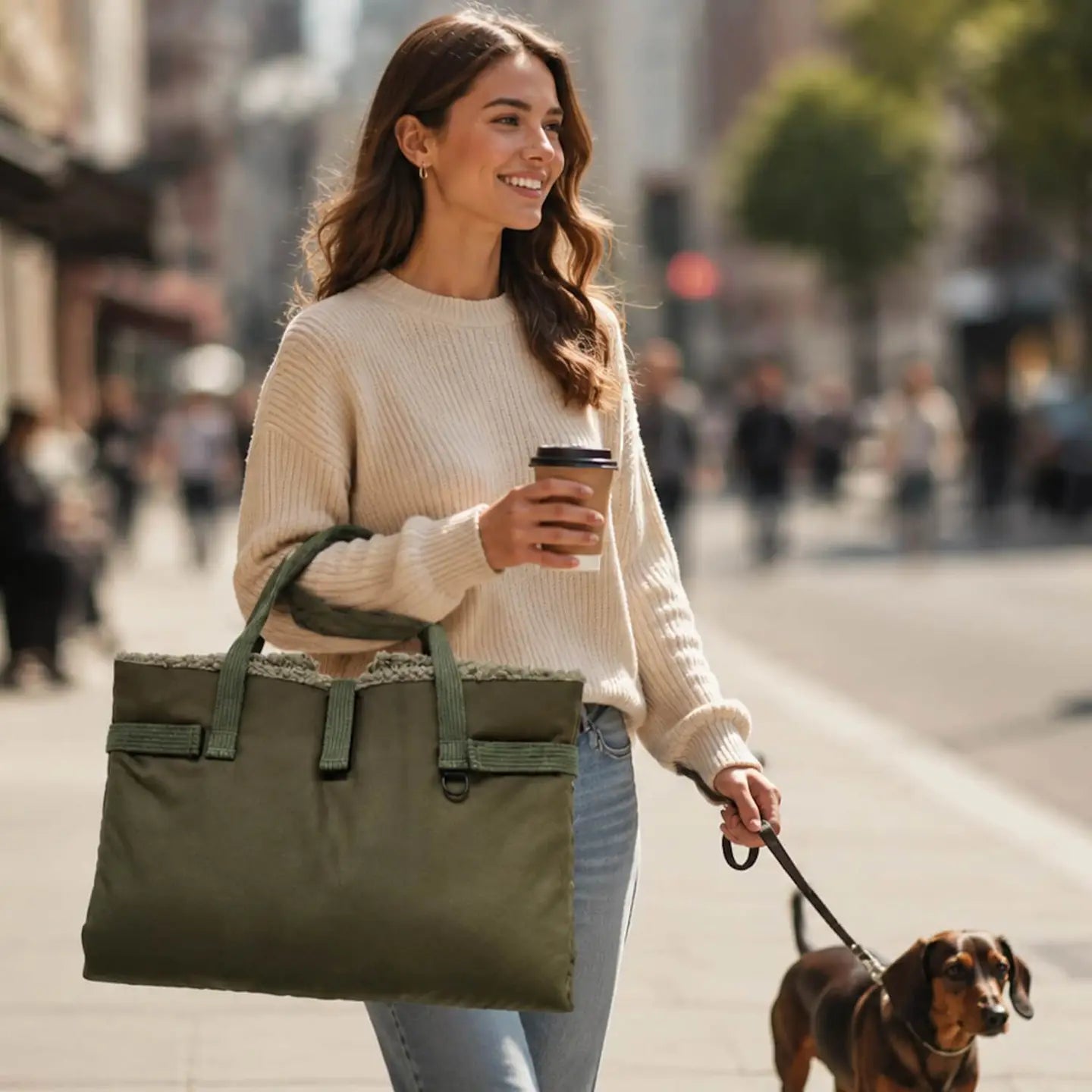 Hundereisebett Reisematte Travel Pac Paddy Sage Olive
