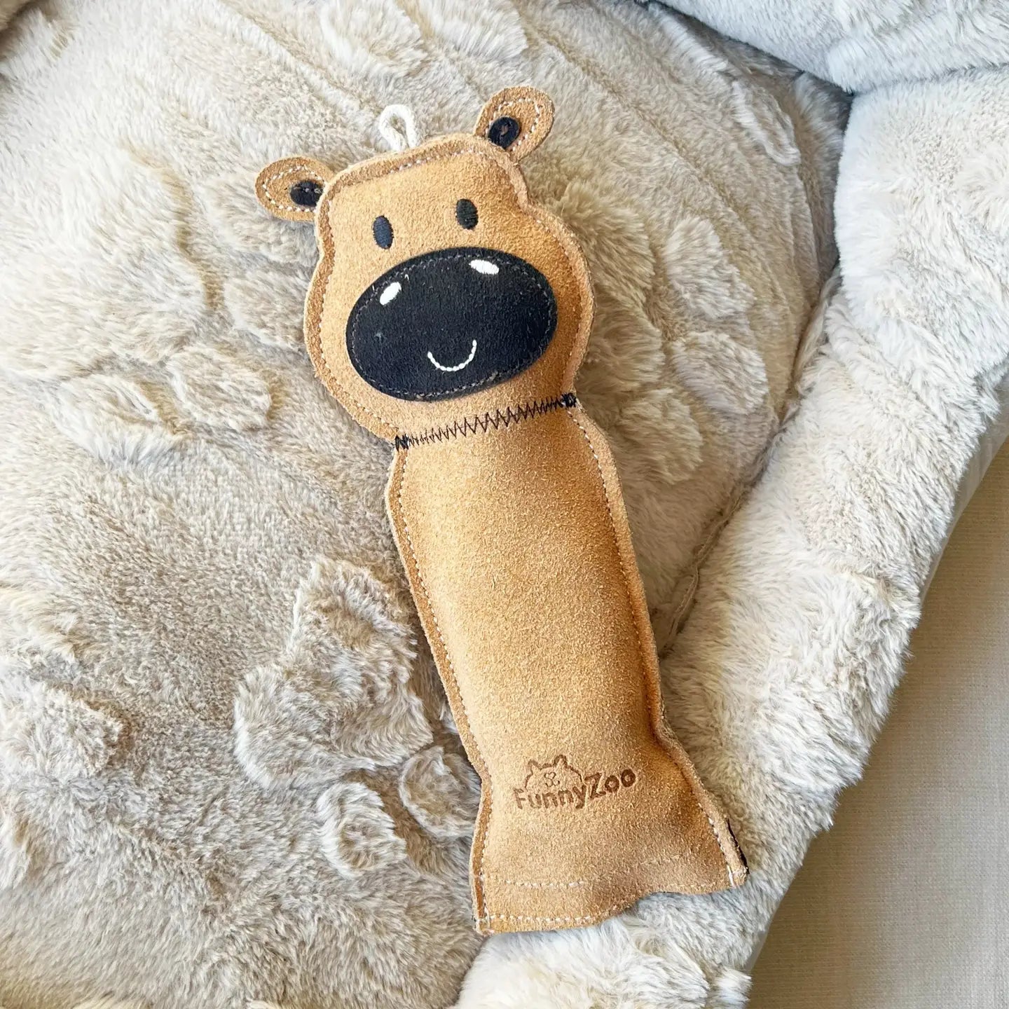 Hundespielzeug NILPFERD aus Wildleder