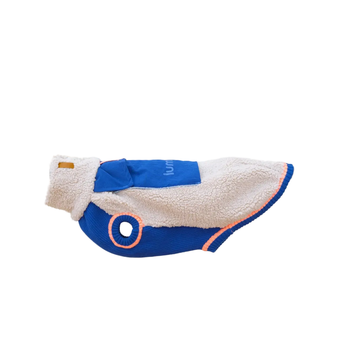lumiies® Sport Racer Hundepullover aus Teddy-Sherpa-Fleece Royal Alpine