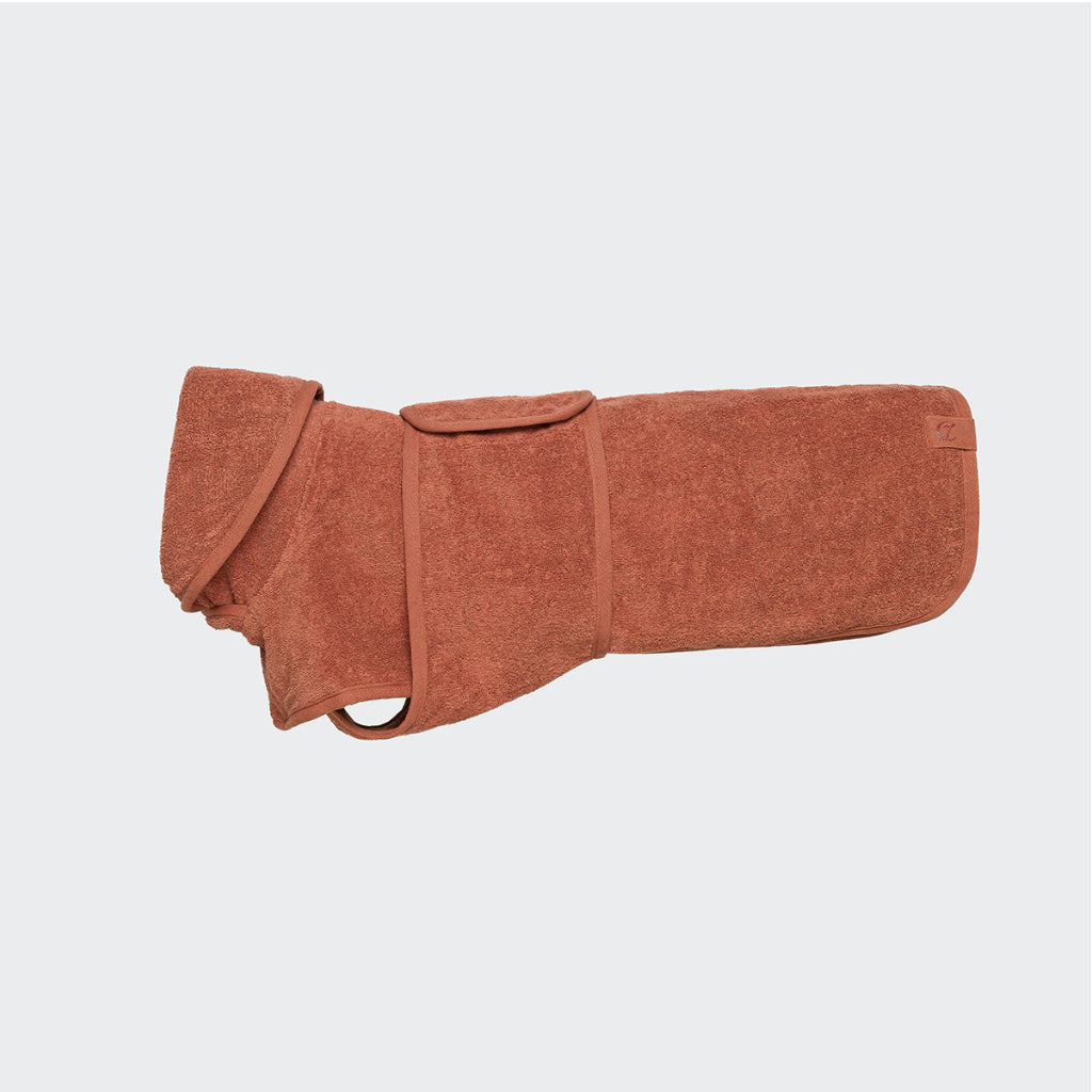 Cloud7 Hundebademantel & Handtuch Set "Föhr" Brick Red