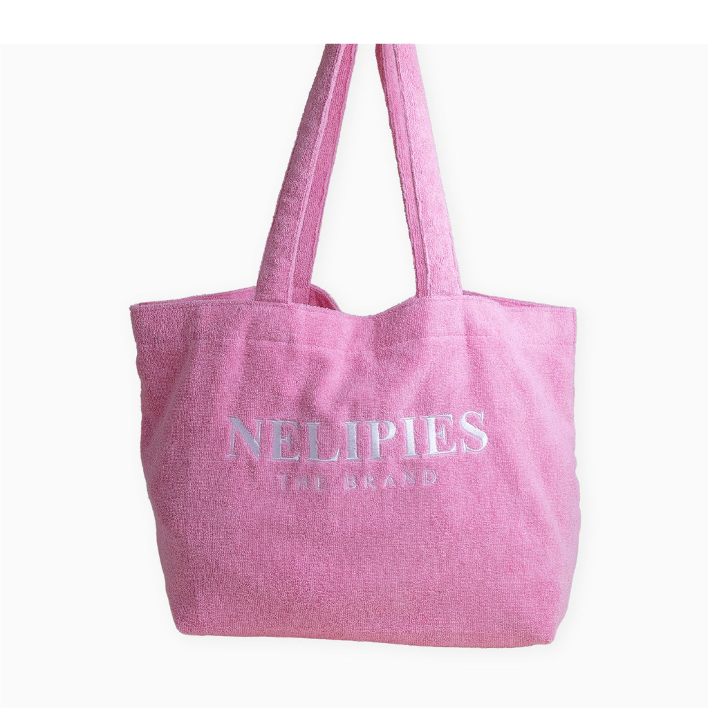 Nelipies Frottee Bag pink - Strandtasche