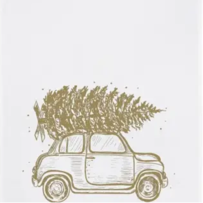 Geschirrtuch rasender Weihnachtsbaum - 17;30