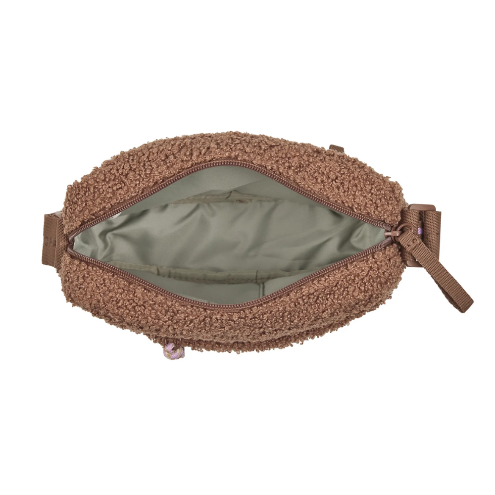 Großes Fach mit Reißverschluss Gassitasche Square Bag NOKA Teddy Brown - PALOPA