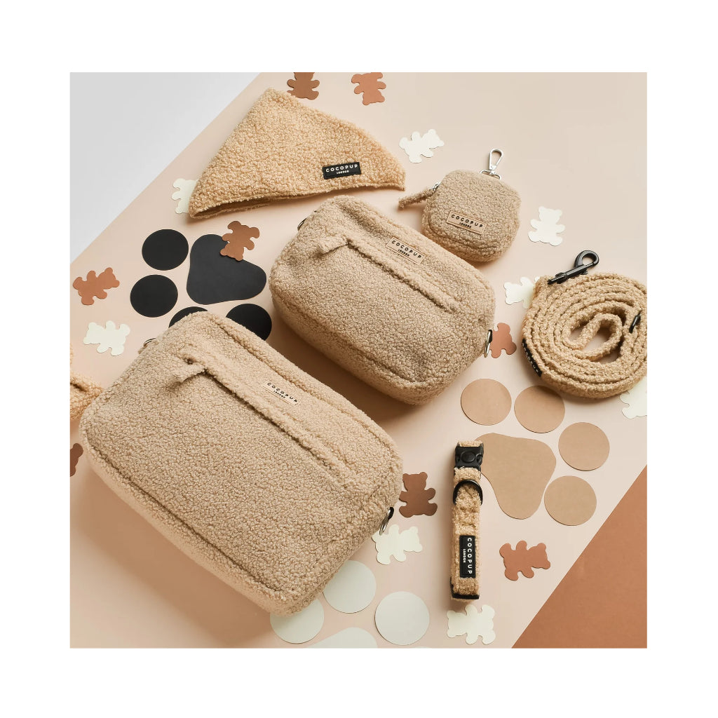 Moodbild Gassitasche Dog Walking Bag TEDDY Beige Set - COCOPUP London