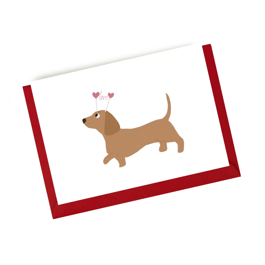 Grußkarte Dackel  „Love Sausage“ - LOVIN'DOG