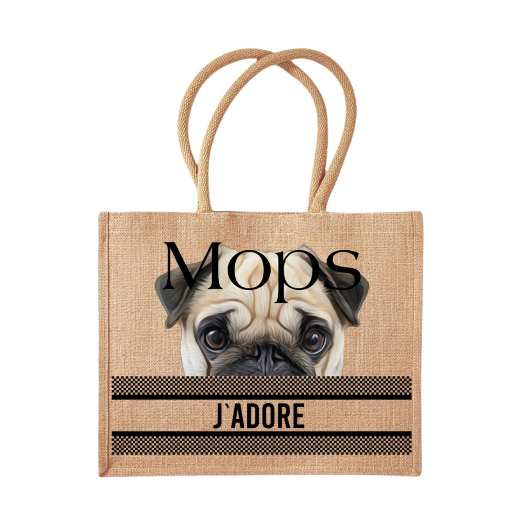 COCO + LOUIS Shopper mit Hundemotiv Mops