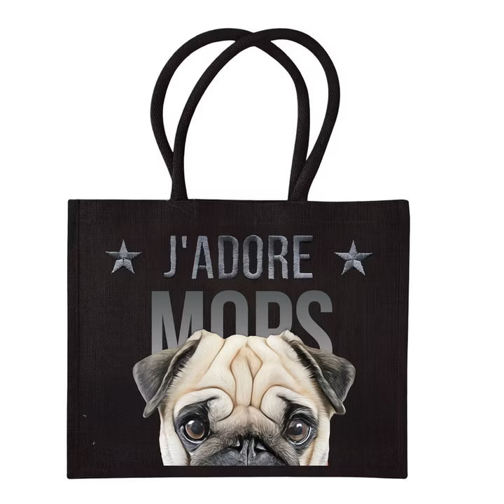 COCO + LOUIS Black Edition Shopper mit verschiedenen Hundemotiven