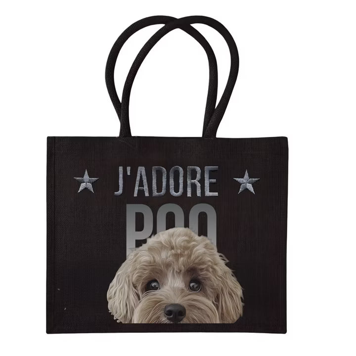 COCO + LOUIS Black Edition Shopper mit verschiedenen Hundemotiven