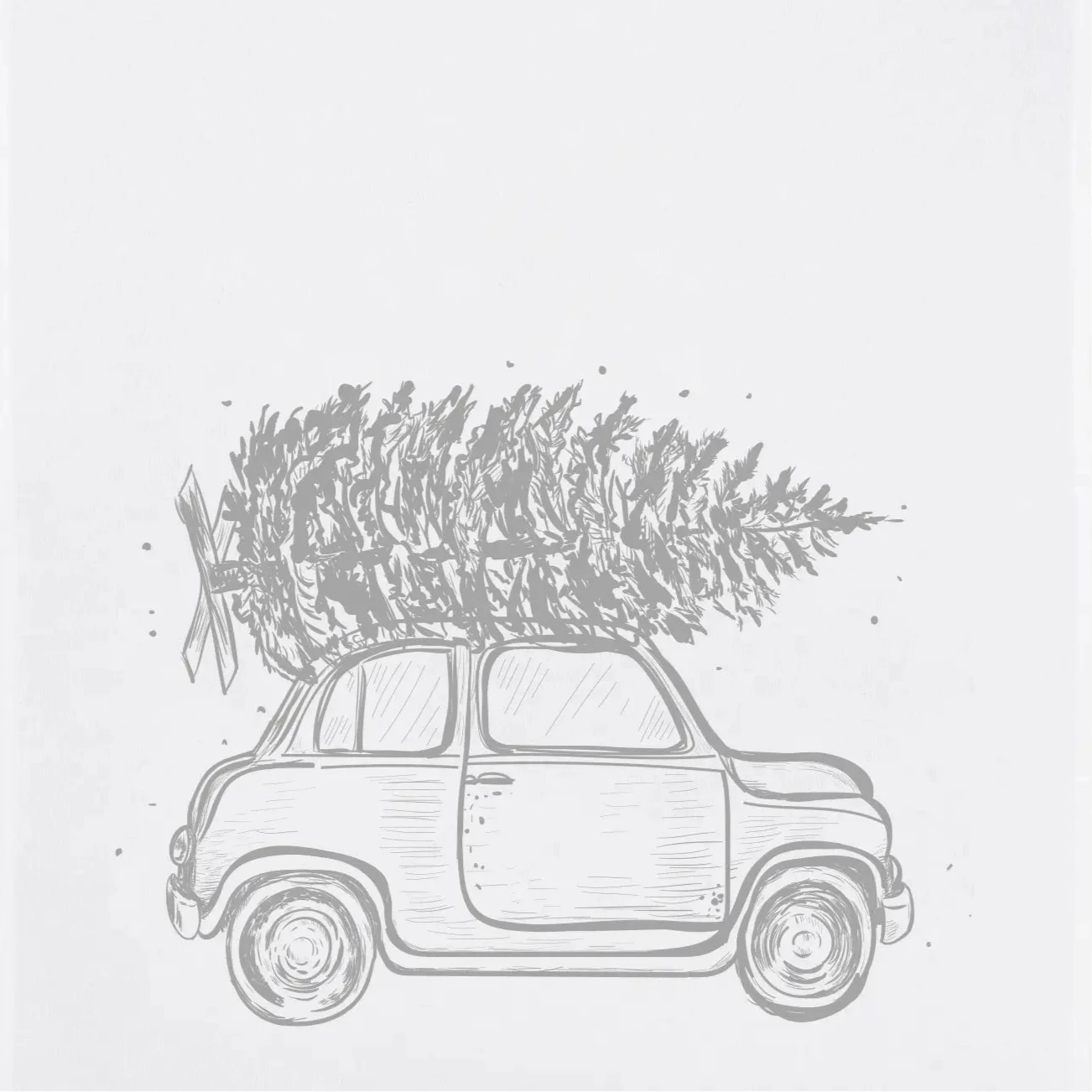 Geschirrtuch rasender Weihnachtsbaum