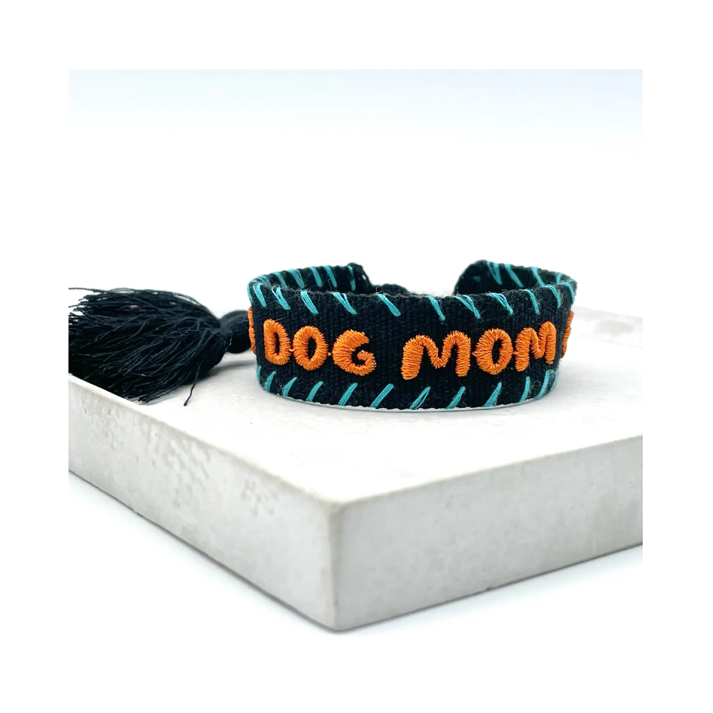 Moodbild Statement Armband DOG MOM Schwarz - LOVIN'DOG
