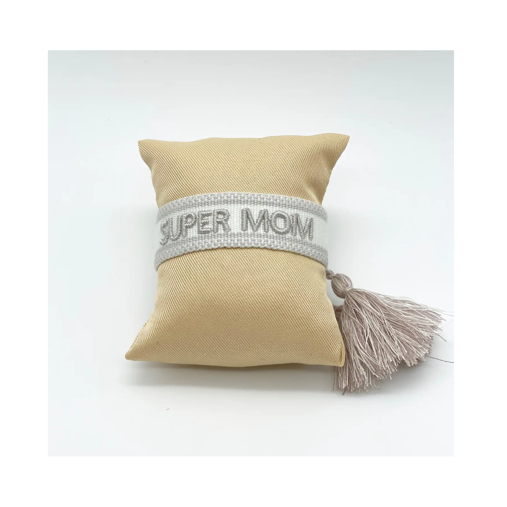 Moodbild 2 Statement Armband SUPER MOM Offwhite - LOVIN'DOG