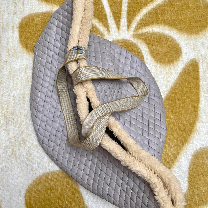 Teddy Dog Bag Kunstleder Taupe