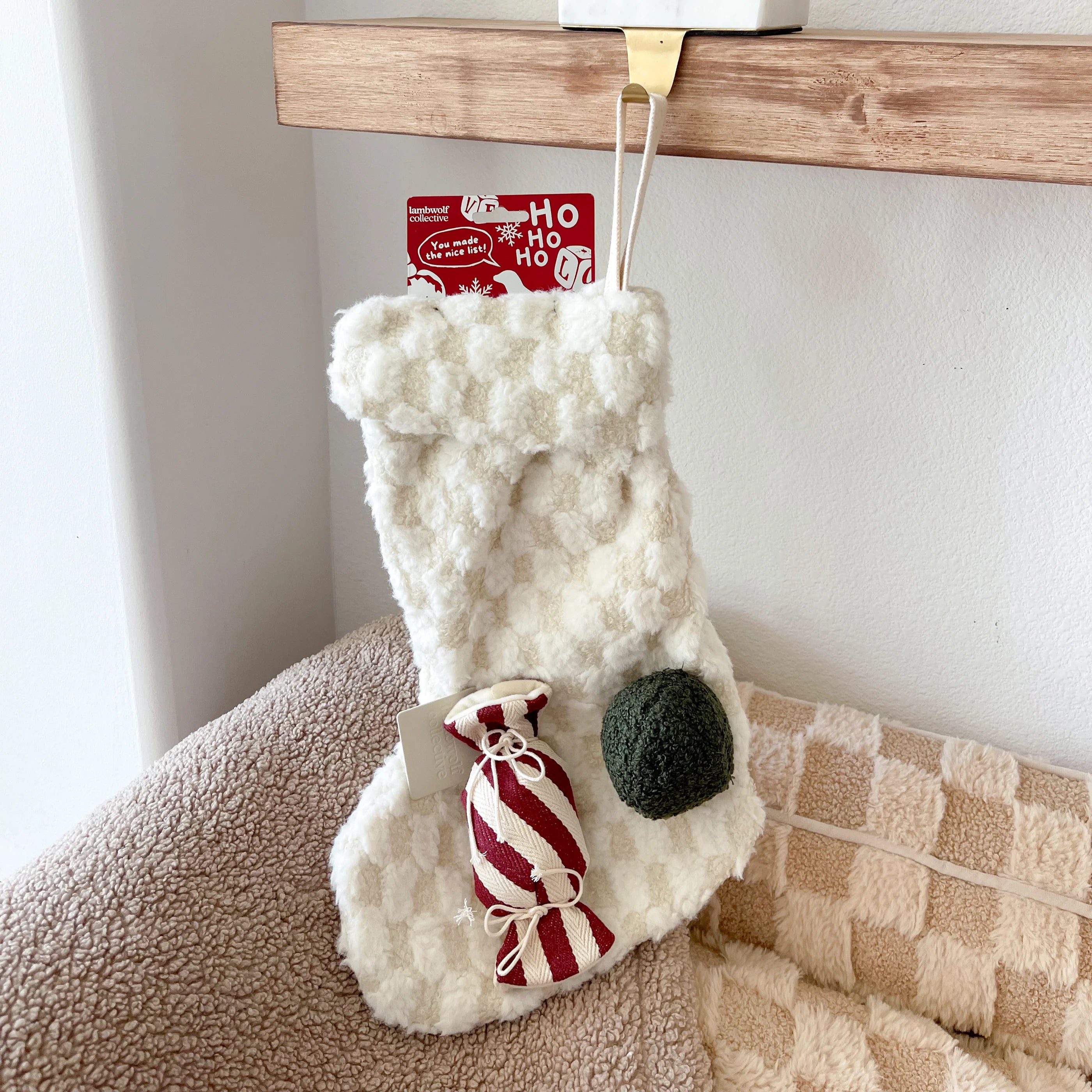 Dekobild Hundespielzeug Weihnachtsstrumpf X-MAS Stocking