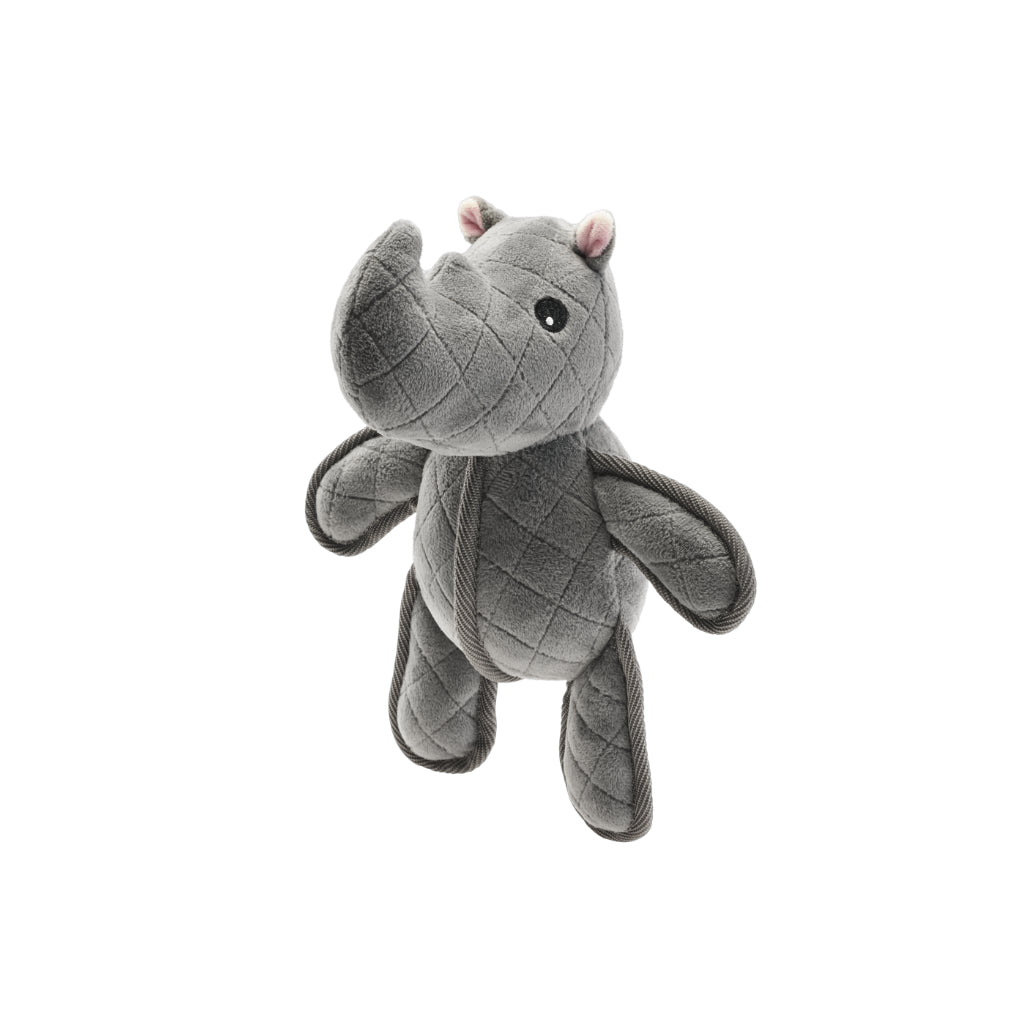 Hundespielzeug Tough Toys Nashorn grau 24 cm mit Squeaker - HUNTER
