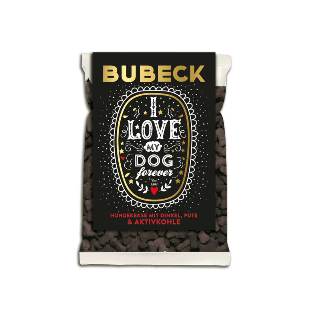 i love my dog forever - The dark side of Bubeck - Hundekuchen mit Dinkel & Aktivkohle - BUBECK