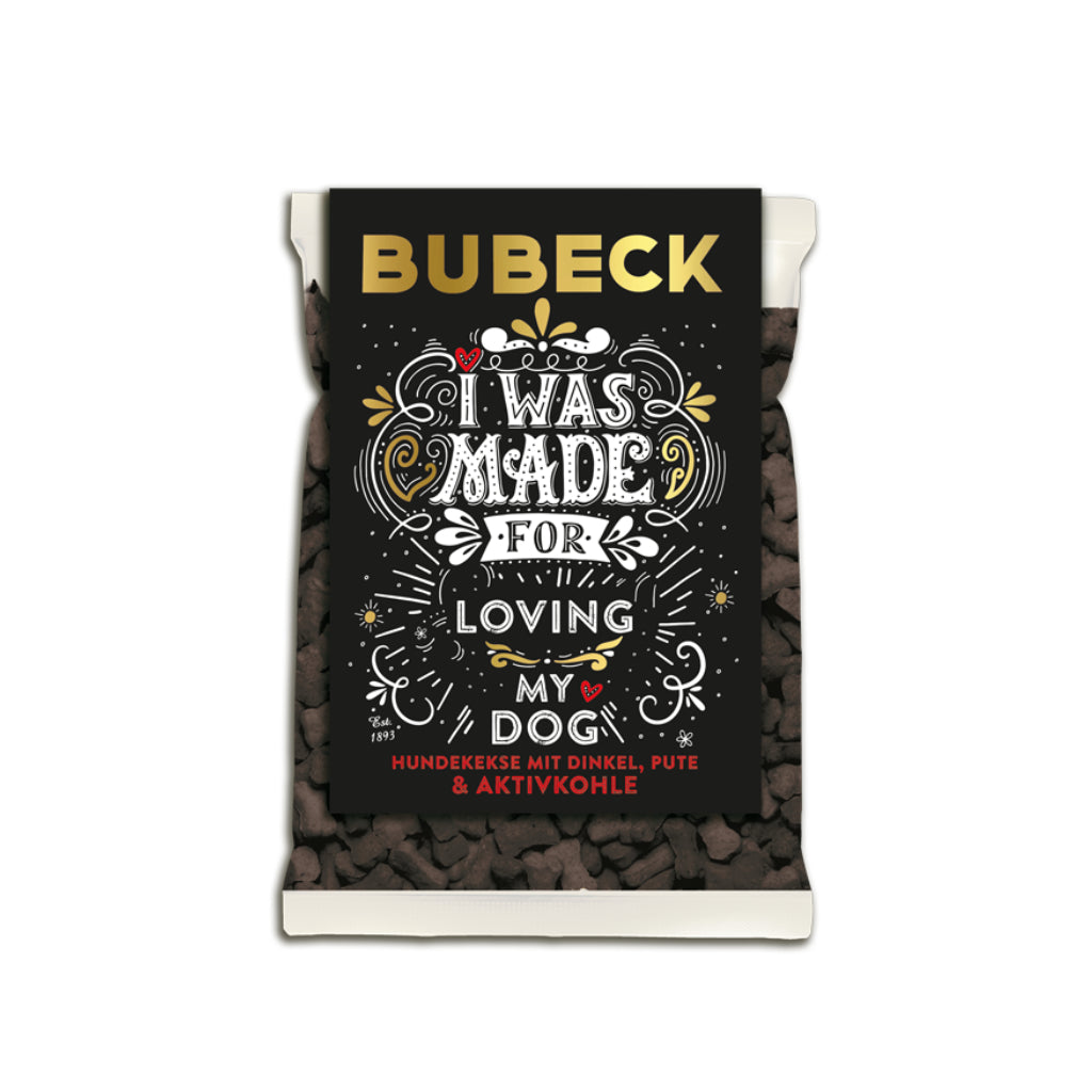 i was made for loving my dog - The dark side of Bubeck - Hundekuchen mit Dinkel & Aktivkohle - BUBECK