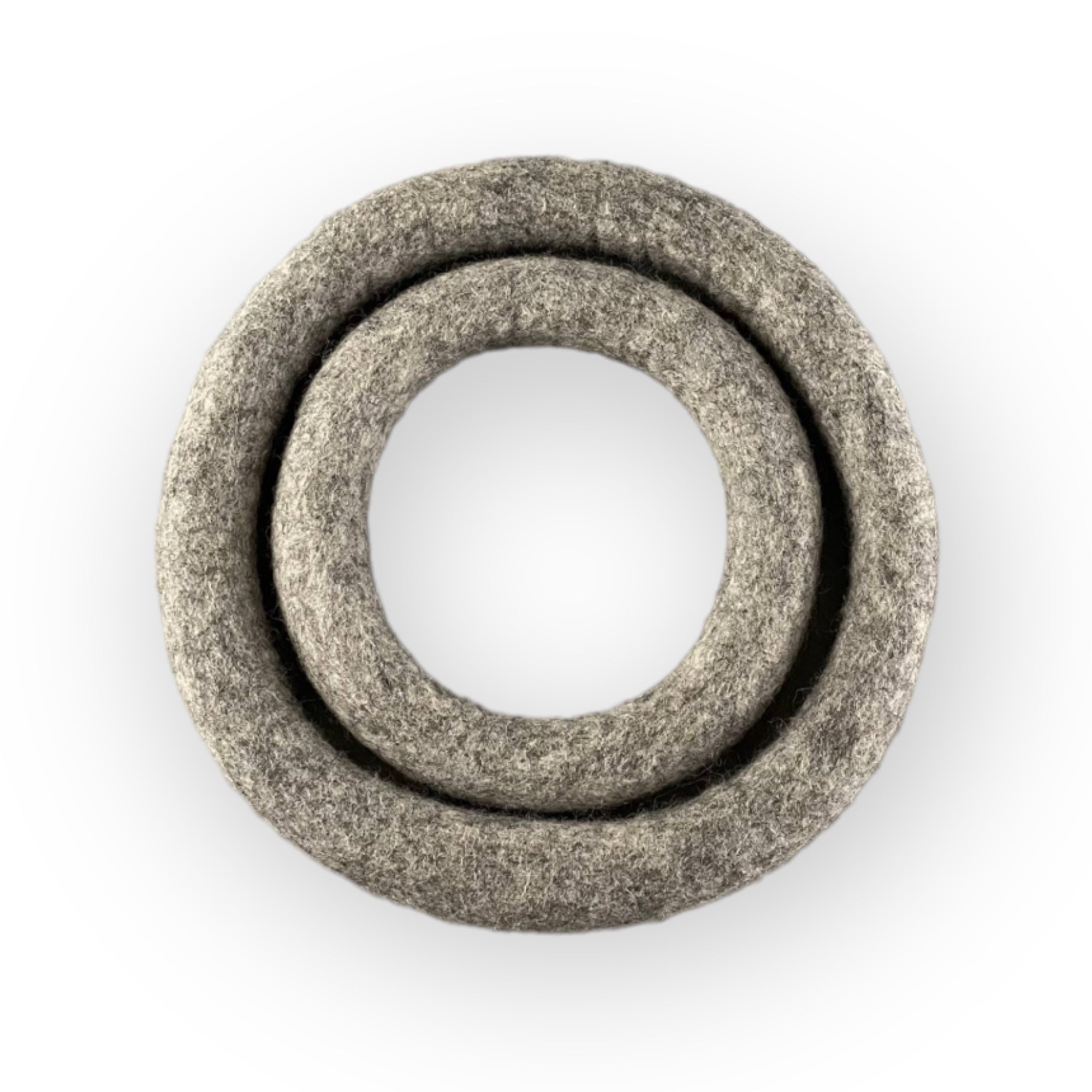 Ring Frisbee aus 100% Wollfilz GRAU - Pawsome Pet Toys