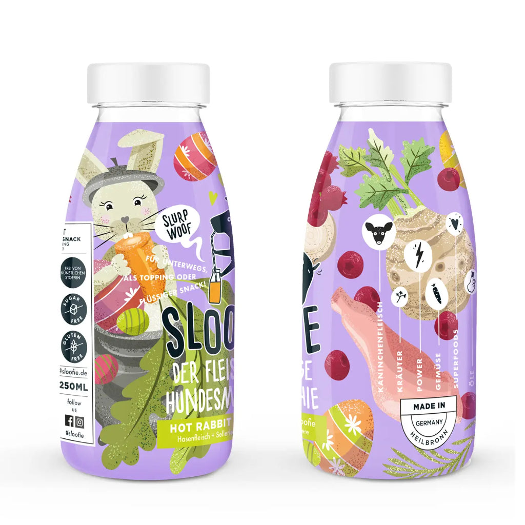 Verpackung HOT RABBIT Osterspecialedition - Sloofie Huendesmoothie