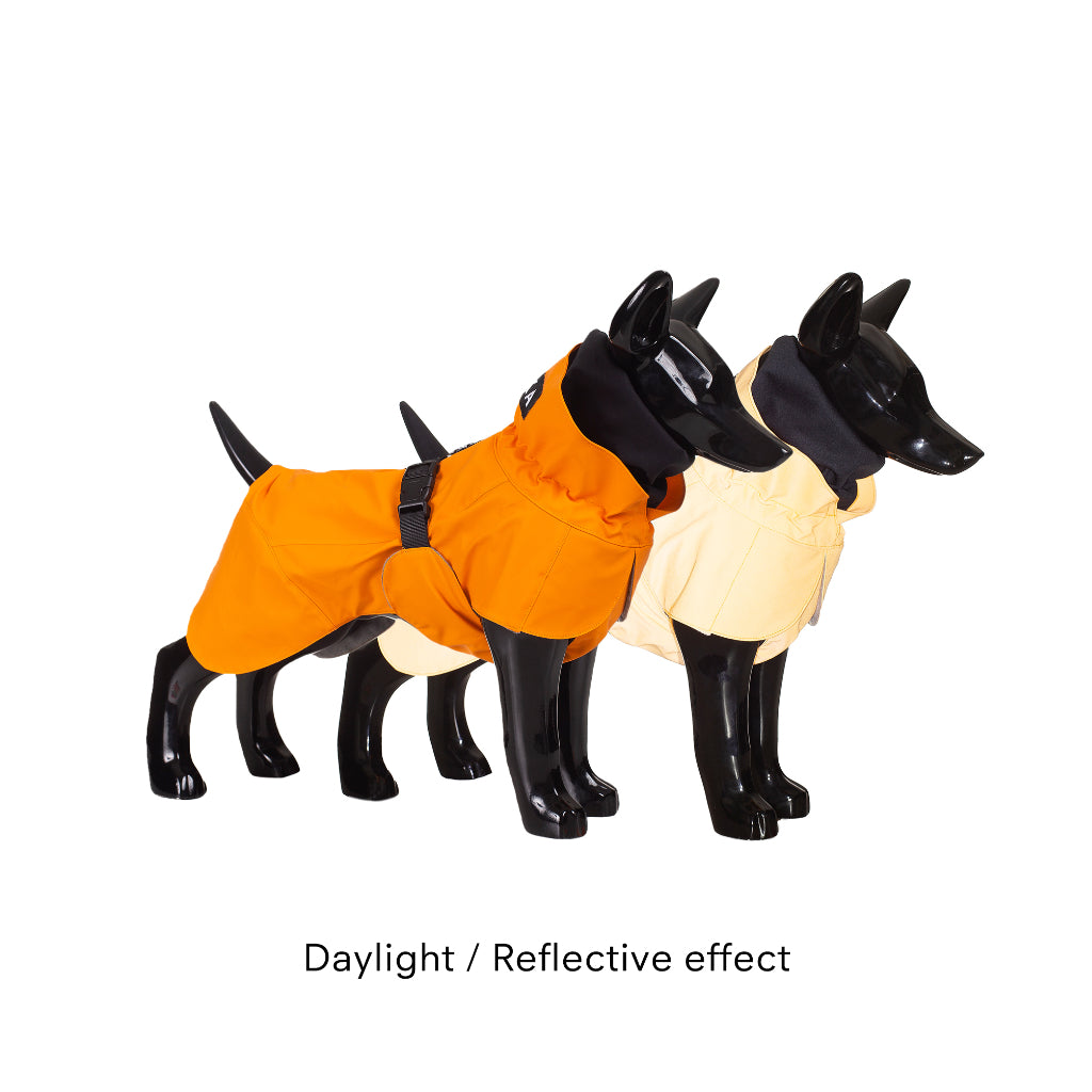Hunderegenmantel Raincoat Recovery Orange reflektierend Vergleich - PAIKKA